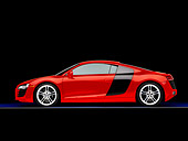 AUT 43 RK0265 01
2008 Audi R8 Coupe quattro R Tronic Red Profile View Studio