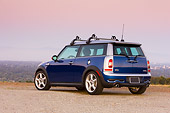 AUT 43 RK0270 01
2008 Mini Cooper S Clubman Blue 3/4 Rear View At Overlook