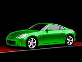 AUT 43 RK0272 01
2008 Nissan 350Z Touring Green 3/4 Front View Studio