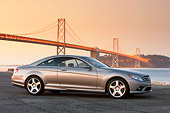 AUT 43 RK0279 01
2008 Mercedes-Benz CL550 Pewter 3/4 Front View By Bridge At Dusk