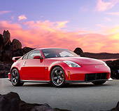 AUT 43 RK0322 01
2008 Nissan NISMO Z Red 3/4 Front View At Dusk
