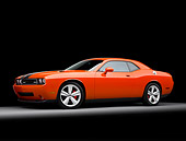 AUT 43 RK0342 01
2008 Dodge Challenger SRT8 Orange 3/4 Front View Studio