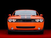 AUT 43 RK0343 01
2008 Dodge Challenger SRT8 Orange Head On View Studio