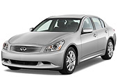 AUT 44 IZ0105 01
2009 Infiniti G37 S Sedan Silver 3/4 Front View Studio