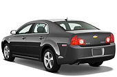 AUT 44 IZ0179 01
2009 Chevrolet Malibu Hybrid Gray 3/4 Rear View Studio
