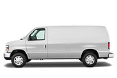 AUT 44 IZ0206 01
2013 Ford E-150 Cargo Van White Profile View Studio