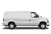 AUT 44 IZ0207 01
2013 Ford E-150 Cargo Van White Profile View Studio