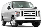 AUT 44 IZ0209 01
2013 Ford E-150 Cargo Van White 3/4 Front View Studio