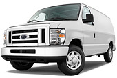 AUT 44 IZ0210 01
2013 Ford E-150 Cargo Van White 3/4 Front View Studio