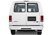 AUT 44 IZ0212 01
2013 Ford E-150 Cargo Van White Rear View Studio