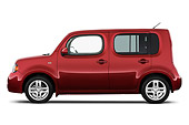 AUT 44 IZ0214 01
2013 Nissan Cube SL Red Profile View Studio