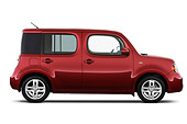 AUT 44 IZ0215 01
2013 Nissan Cube SL Red Profile View Studio