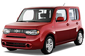 AUT 44 IZ0216 01
2013 Nissan Cube SL Red 3/4 Front View Studio