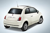 AUT 44 IZ0310 01
2009 Fiat 500 Hatchback White 3/4 Rear View On White Seamless