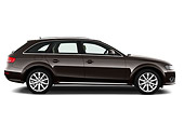 AUT 44 IZ0316 01
2009 Audi A4 Allroad Quattro 2.0 TDI Dark Brown Profile View On White Seamless