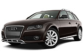 AUT 44 IZ0318 01
2009 Audi A4 Allroad Quattro 2.0 TDI Dark Brown 3/4 Front View On White Seamless