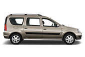 AUT 44 IZ0324 01
2013 Dacia Logan Laureate Minivan Bronze Profile View On White Seamless