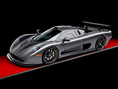 AUT 44 RK0075 01
2009 IAD/Mosler MT900 GTR Gray 3/4 Front View Studio