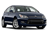 AUT 44 RK0119 01
2010 Citroen C4 Executive 5-Door Hatchback Blue 3/4 Front View On White Seamless