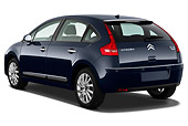 AUT 44 RK0121 01
2010 Citroen C4 Executive 5-Door Hatchback Blue 3/4 Rear View On White Seamless