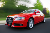 AUT 29 BK0002 02
2009 Audi A4 Red 3/4 Front View Driving On Street