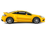 AUT 44 IZ0041 01
2009 Mitsubishi Eclipse GT Coupe Yellow Profile View Studio