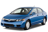 AUT 44 IZ0060 01
2011 Honda Civic Hybrid Blue 3/4 Front View Studio