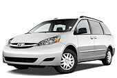 AUT 44 IZ0066 01
2009 Toyota Sienna White 3/4 Front View Studio