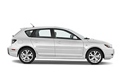 AUT 44 IZ0069 01
2009 Mazda Mazda3 5-Door Sport White Profile View Studio