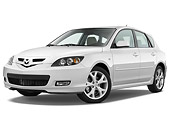 AUT 44 IZ0071 01
2009 Mazda Mazda3 5-Door Sport White 3/4 Front View Studio