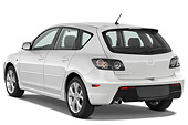 AUT 44 IZ0072 01
2009 Mazda Mazda3 5-Door Sport White 3/4 Rear View Studio