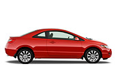 AUT 44 IZ0083 01
2011 Honda Civic Coupe EX Red Profile View Studio