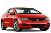 AUT 44 IZ0085 01
2011 Honda Civic Coupe EX Red 3/4 Front View Studio