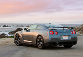 AUT 44 RK0010 01
2009 Nissan GT-R Gray 3/4 Rear View By Ocean