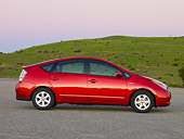 AUT 44 RK0031 01
2009 Toyota Prius Red Profile View On Pavement By Hills