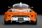 AUT 44 RK0040 01
2009 Spyker C8 Laviolette LM85 Orange And Black Rear View Studio