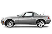 AUT 45 IZ0041 01
2010 Mazda Miata MX-5 Convertible Silver Profile View Studio