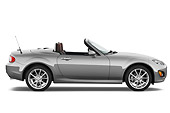 AUT 45 IZ0044 01
2010 Mazda Miata MX-5 Convertible Silver Profile View Studio