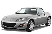 AUT 45 IZ0045 01
2010 Mazda Miata MX-5 Convertible Silver 3/4 Front View Studio