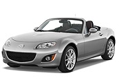 AUT 45 IZ0046 01
2010 Mazda Miata MX-5 Convertible Silver 3/4 Front View Studio