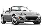 AUT 45 IZ0047 01
2010 Mazda Miata MX-5 Convertible Silver 3/4 Front View Studio
