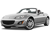 AUT 45 IZ0048 01
2010 Mazda Miata MX-5 Convertible Silver 3/4 Front View Studio