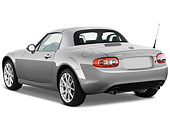 AUT 45 IZ0049 01
2010 Mazda Miata MX-5 Convertible Silver 3/4 Rear View Studio