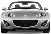 AUT 45 IZ0051 01
2010 Mazda Miata MX-5 Convertible Silver Front View Studio