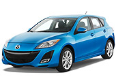 AUT 45 IZ0054 01
2011 Mazda Mazda3 5-Door Grand Touring Blue 3/4 Front View Studio