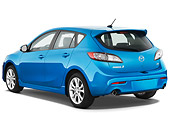 AUT 45 IZ0057 01
2011 Mazda Mazda3 5-Door Grand Touring Blue 3/4 Rear View Studio