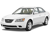 AUT 45 IZ0074 01
2010 Hyundai Sonata GLS White 3/4 Front View Studio
