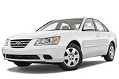 AUT 45 IZ0075 01
2010 Hyundai Sonata GLS White 3/4 Front View Studio