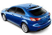 AUT 45 IZ0097 01
2010 Mitsubishi Lancer Sportback Blue 3/4 Rear View Studio