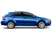 AUT 45 IZ0102 01
2010 Mitsubishi Lancer Sportback Blue Profile View Studio